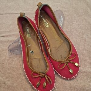 St. John's Bay Red Flats with Bow Accent